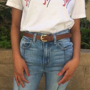 Tan leather belt